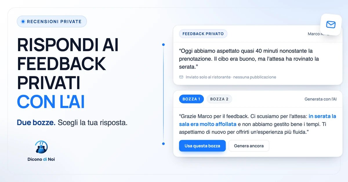Come rispondere ai feedback privati dei clienti con l’IA