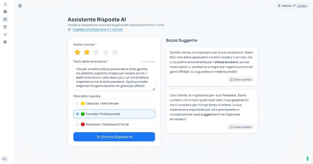 Come rispondere alle recensioni con l’IA: guida pratica per attività locali
